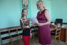Чествование стипендиантки специальной стипендии республиканского   общественного объединения «Белорусский детский фонд»